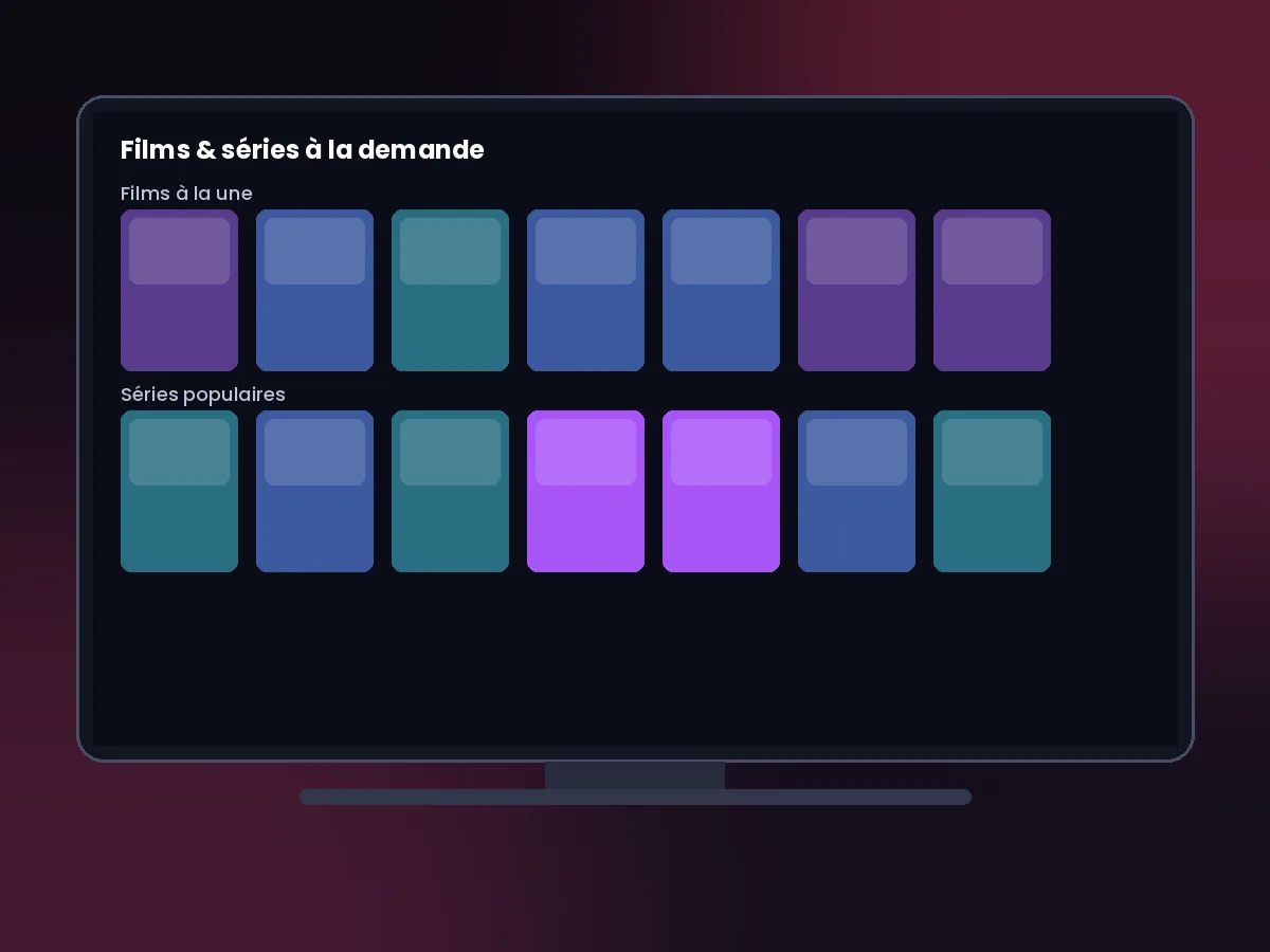 Catalogue VOD de films et séries à la demande de l’IPTV francophone